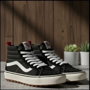 NEW! Vans Sk8-Hi MTE-1 Skate Shoes – Black/True White NWT 12.17